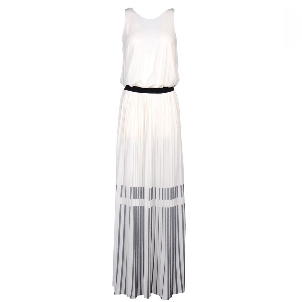 Atos Lombardoni Made in Italy Maxi White Dress Size 8 US 44 IT